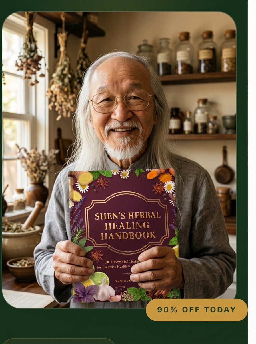 Shen holding the Herbal Healing Handbook